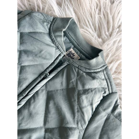 B’gosh NWT Baby Boy Quilted Full-Zip Bomber Jacket Outerwear Sage Green Size 24M - Picture 4 of 10